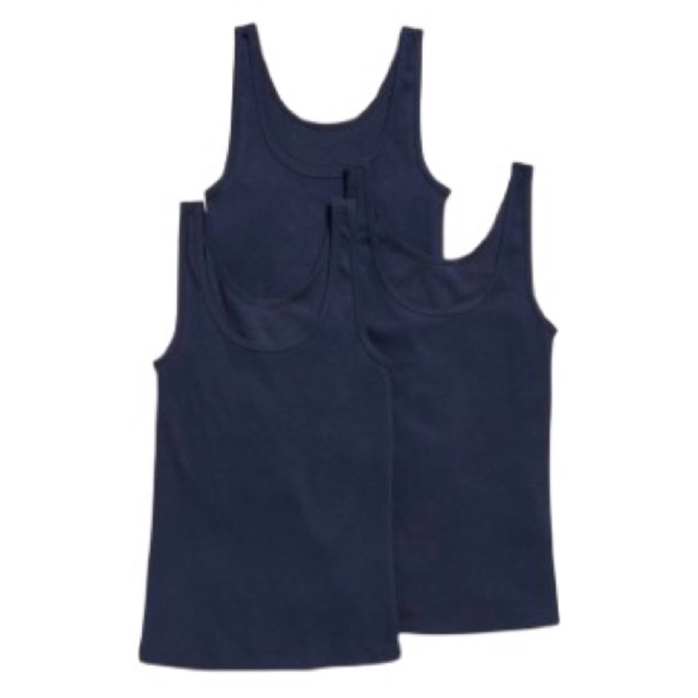 NWOT 3-Pack Old Navy Women’s Slim-Fit Rib-Knit Tank Top Blue Large 12-14 Tall